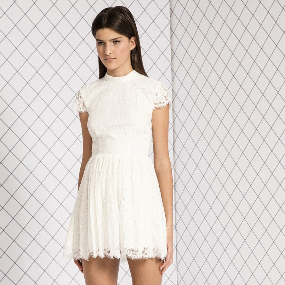 KEEPSAKE the Label Eclipse Ivory Lace Mini Dress